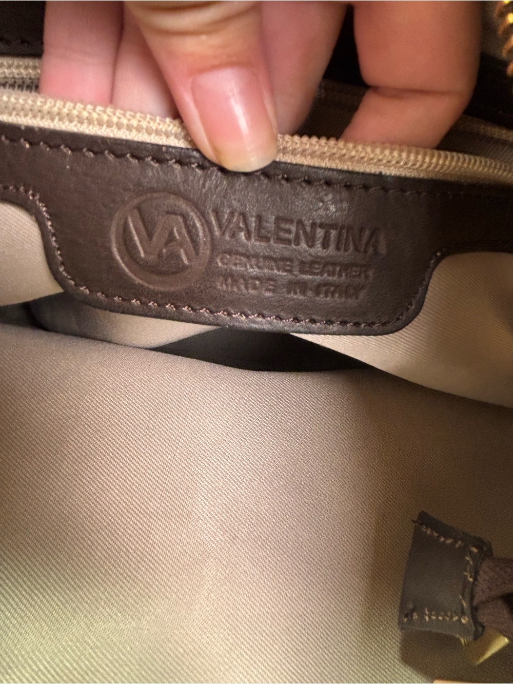 Valentina Gray Pebbled Leather Shoulder Bag with Black Strap - Picture 8 of 15